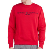 Blusa De Moletom Tommy Hilfiger Piquet Panel Azul Marinho