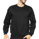 Blusa De Moleton Fechada Lisa Sem Bolso Sem Capuz Moletom