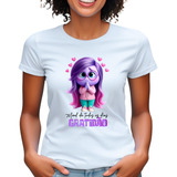 Blusa Feminina Camiseta Divertidamente Desenho Filme Plus