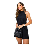 Blusa Feminina Conjunto Tipo Bata Costas Nua E Shortinho 