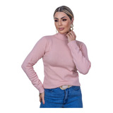 Blusa Feminina De Frio Cacharrel De Tricô Manga Longa