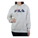 Blusa Feminina Fila Moletom Canguru Comfort Cinza Mescla - F