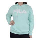 Blusa Feminina Fila Moletom Comfort Letter Verde Água - F12l