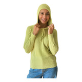 Blusa Feminina Pelinho Felpudo Manga Longa Inverno Capuz