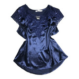Blusa Feminina Social Moda Evangelica Detalhe Laço Renda