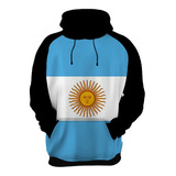 Blusa Frio Moletom Bandeira Argentina Pais Personalizado Q3