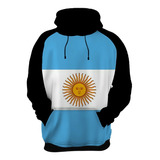 Blusa Frio Moletom Casaco Bandeira Argentina Pais Top 3
