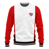 Blusa Frio São Paulo Oficial Branca Agasalho Plus Size Spfc