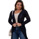 Blusa Frio Tricô Feminino Cardigan Casaquinho Cores Promoção