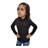 Blusa Gola Alta Manga Longa Infantil Menina 1 Ao 10