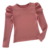 Blusa Infantil Manga Longa Menina Blogueirinha