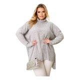 Blusa Manga Longa Feminina Poncho Mousse