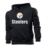 Blusa Moletom Canguru Casaco Steelers Logo Futebol Americano
