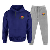 Blusa Moletom Conjunto Barcelona Spotify Time Calça Cinza