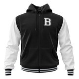Blusa Moletom De Frio Com Ziper E Bolso - Letra Inicial B