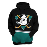 Blusa Moletom Full 3d Super Patos Hockey Mighty Ducks 