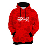 Blusa Moletom Mickey Mouse Minnie Red