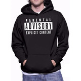 Blusa Moletom Parental Advisory Hip Hop Disco Album Rap