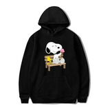 Blusa Moletom Snoopy E Charlie Brown Amigo Woodstock Canguru