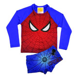 Blusa Proteção Solar Uv50 + Sunga Infantil Fpu50 Herois