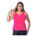 Blusa Regata Alça Larga Viscose Cores Lisas 4 Peças Atacado