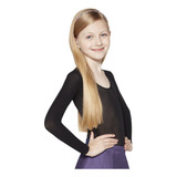 Blusa Segunda Pele Ballet Infantil Feminina Preta Lupo