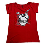 Blusa Snoopy The Beatles Blusinha Baby Look Camiseta