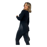 Blusa Sobre Legging Feminina Tapa Bumbum Manga Longa 