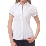 Blusa Social Feminina Manga Curta - Uniforme