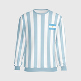 Blusa Time Moletom Estampa Argentina Copa Moda Confortavel