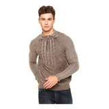 Blusa Tricô Meio Ziper Estonada 100% Algodão 7113