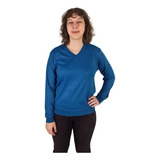 Blusa Tricot Básica Manga Longa Gola V Cores Facinelli