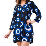 Blusa Vestido Indiano Túnica Olho Grego Chalaróste Mi100010