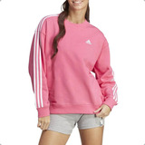 Blusa adidas Moletom Essentials 3-stripes Rosa - Feminino
