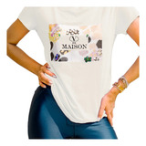 Blusinha Blusa Feminina Manga Curta Básica Social Pedraria