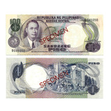 Bn8095 Filipinas 1969 100 Pesos Pilipino Series Specimen Col