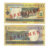 Bn8124 Ruanda Rwanda 2003 100 Francos Specimen Raridade