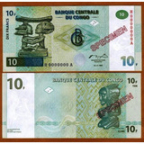 Bn8136 Congo (kinshasa) 1997 10 Francos Specimen