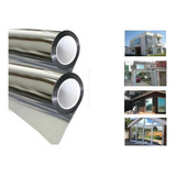 Bobina Adesiva Espelhada Prata 20m X 50cm Automotivo