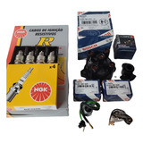 Bobina Platinado Condens Rotor Tampa Velas E Cabos Fusca 74/