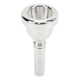 Bocal De Metal Dolphin Para Trombone Bombardino Prateado 12c