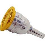 Bocal Tuba Jc Custom Megatone Ultra 34 34mm Dourado E Prata