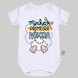 Body Bebê Frases Minha Primeira Páscoa F832