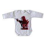 Body Bebê Luxo Deadpool Super Herói