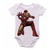 Body Bebê Luxo Homem Ferro Iron