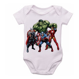 Body Bebê Luxo Vingadores Hulk Thor