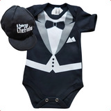 Body Bebê Mesversário Fantasia Poderoso Chefinho+ Boina