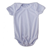 Body Bebê P/ Sublimação (polié+elast) - Mcurta - Kit C/ 12