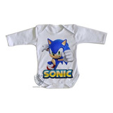 Body Bebê Roupa Sonic Personagem Video
