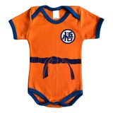 Body Bebê Temático Mesversario Goku Dragon Ball Z Novo